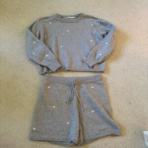 Lush Daisy Sweater and Shorts Set